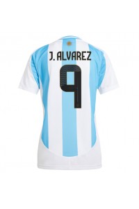 Argentinië Julian Alvarez #9 Voetbaltruitje Thuis tenue Dames Copa America 2024 Korte Mouw